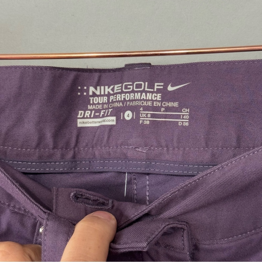Nike Golf Womens Purple Straight Leg Pants Size 4 Sporty Casual Athletic - Picture 2 of 8
